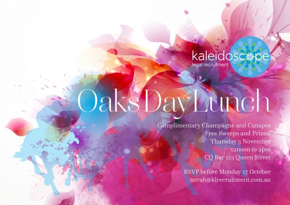 Kaleidoscope Legal Recruitment oaks day invitation